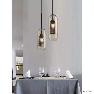 Wind glass pendant lamp in modern style