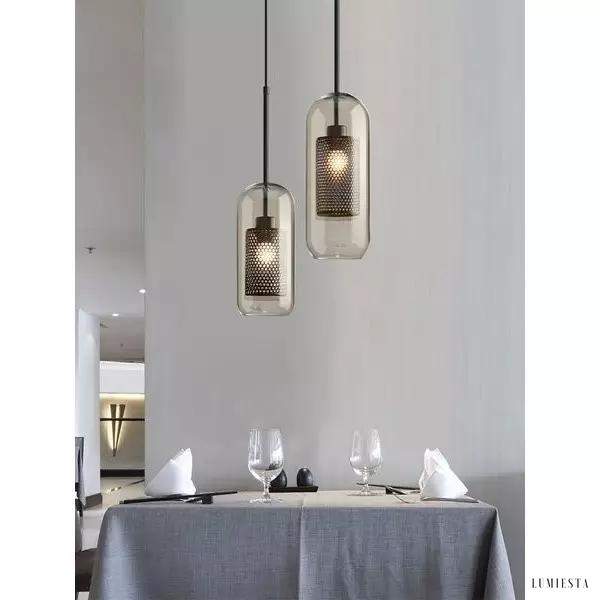 Wind glass pendant lamp in modern style