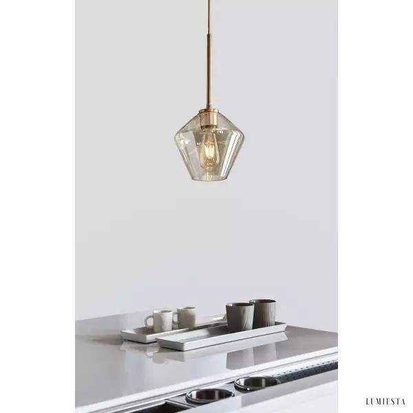 Nowoczesny szklany wisiorek w minimalistycznym stylu