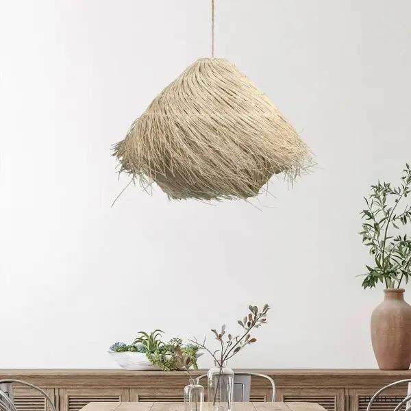 Rattanowa lampa wisząca Nesta w stylu Boho