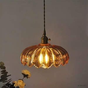 Szklana elegancka lampa wisząca w kształcie płatków