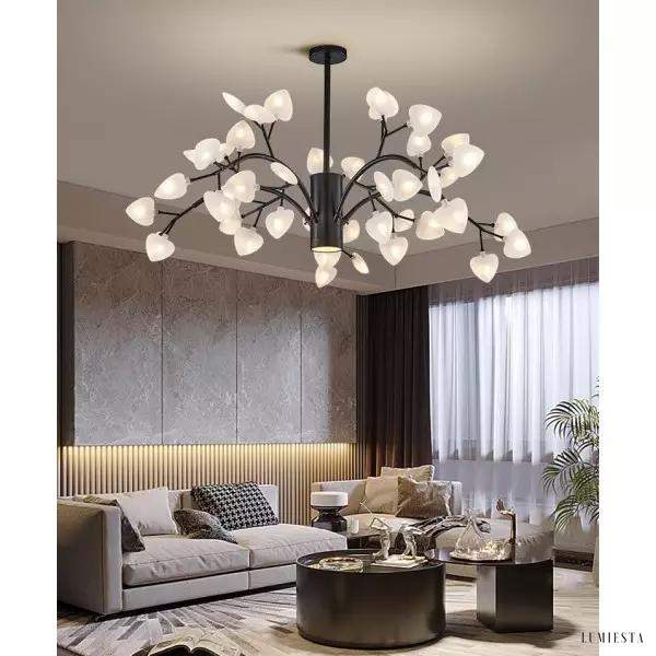 Lampa wisząca HEART z metalowymi ramionami, pełny zarys serca od frontu