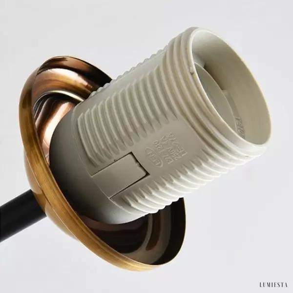 Lampa wisząca Globe kombinacja szkła i metalu 5 źródeł światła