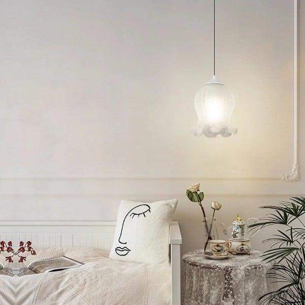 Glass Pendant Lamp Flower Bud in the Shape of a Flower