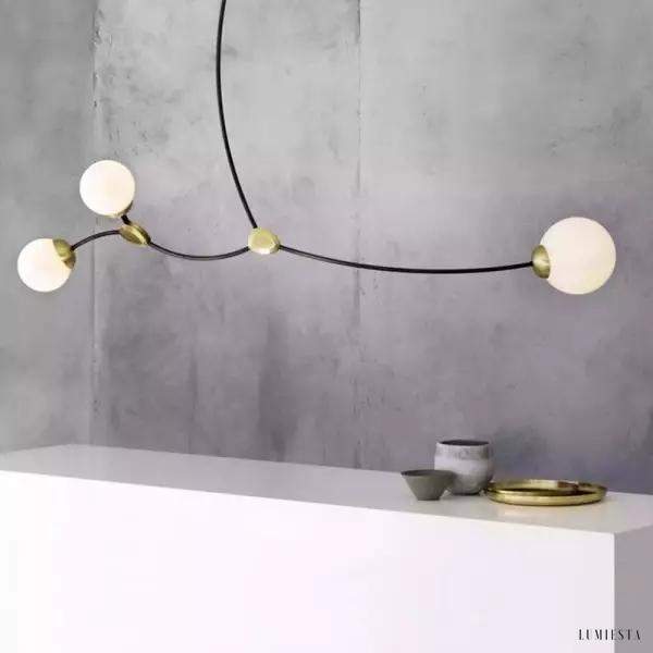 Lampa wisząca Ivy w egzotycznym stylu z dmuchanego szkła