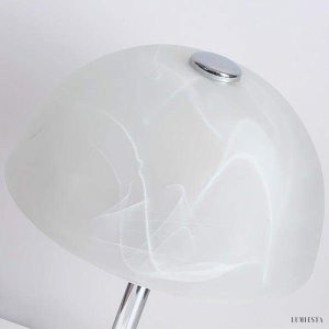 Minimalistyczna lampa nocna szklana z kloszem w kształcie grzyba