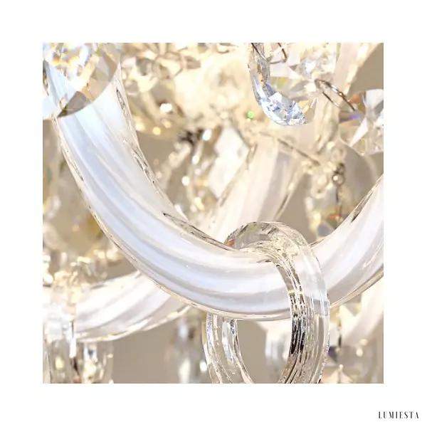 Lampa ścienna kryształowa kinkiet w kształcie świecznika