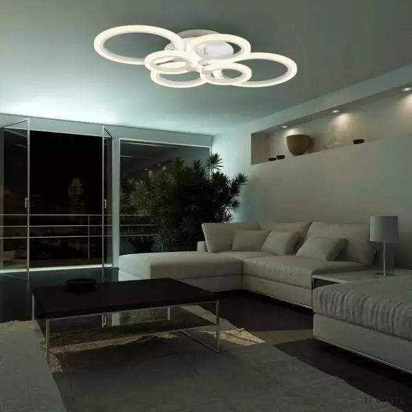 Nowoczesna lampa sufitowa LED w kształcie pierścieni 80 cm