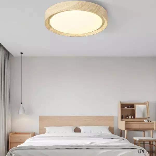 Vintage Okrągła Lampa LED sufitowa w stylu skandynawskim