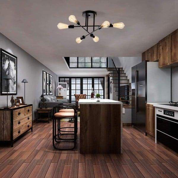 Nordycka lampa sufitowa Sputnik 6-ramienna