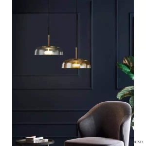Classic glass pendant lamp in a minimalist style