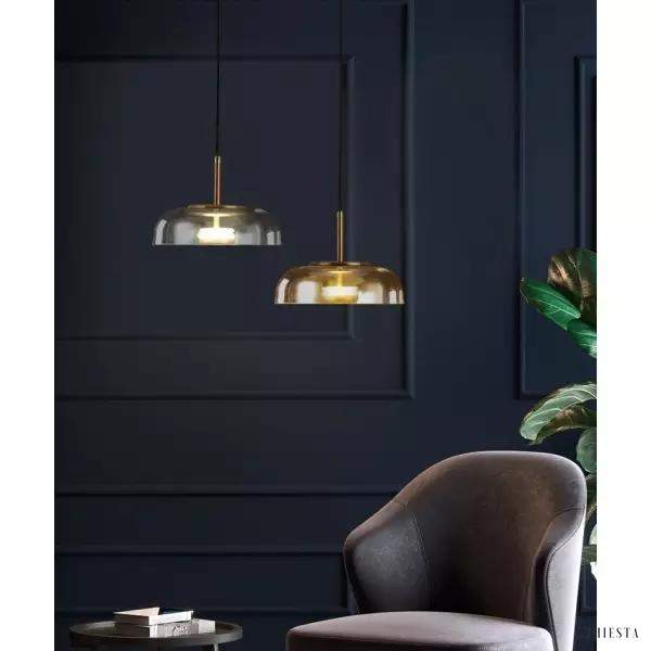 Classic glass pendant lamp in a minimalist style