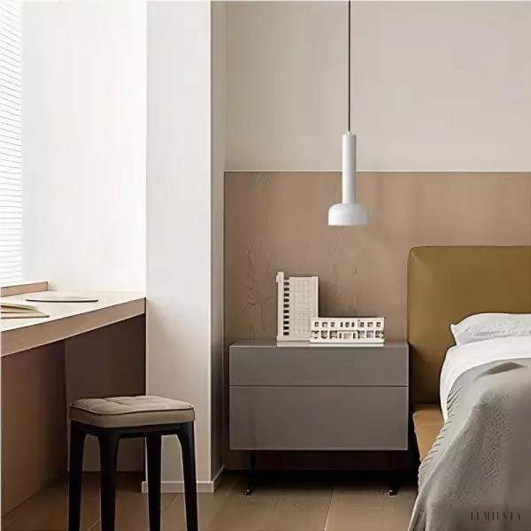 Nowoczesna włoska lampa wisząca minimalistyczna z kloszem szklanym