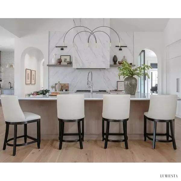 Min elegant LED pendant lamp with arched arms