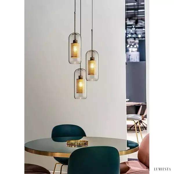 Wind glass pendant lamp in modern style
