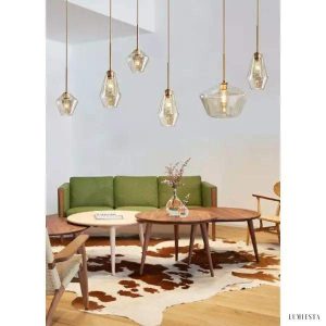 Nowoczesny szklany wisiorek w minimalistycznym stylu