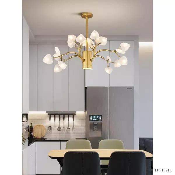 Lampa wisząca HEART z metalowymi ramionami, widok z przodu w kształcie serca