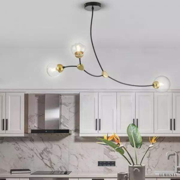 Lampa wisząca Ivy w egzotycznym stylu z dmuchanego szkła