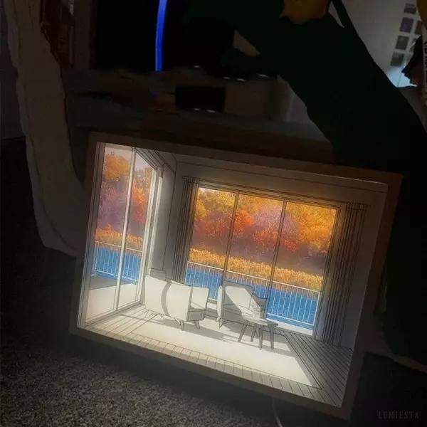 Lampka dekoracyjna z kreatywnym malowaniem styl minimalistyczny