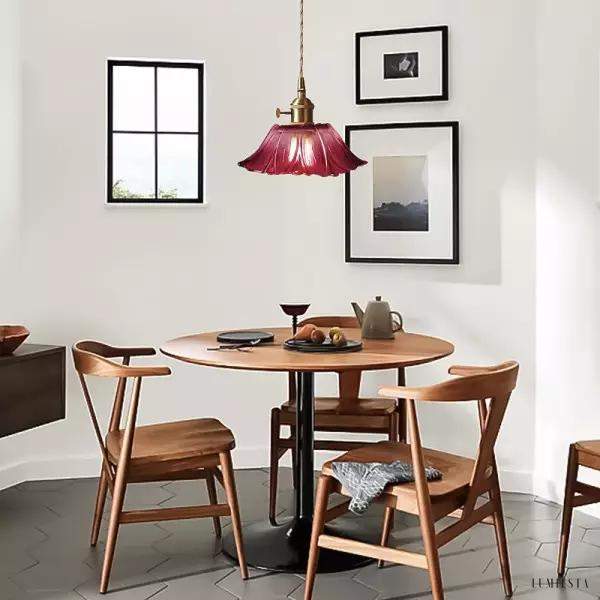 image_9-35.jpg Szklana lampa wisząca retro Lotus z przezroczystym kloszem