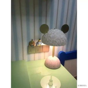 Lampka stołowa Minos z terazzo w stylu lat 70 z metalowymi akcentami