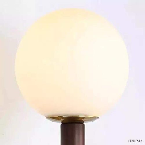 Lampa ścienna w kształcie gourd z drewna styl rustykalny