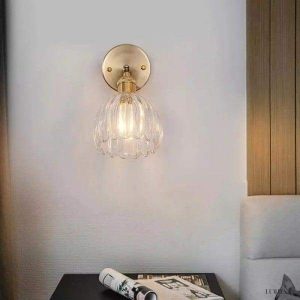 Tulip - kinkiet w stylu vintage z kloszem tulipanowym 12×16 cm