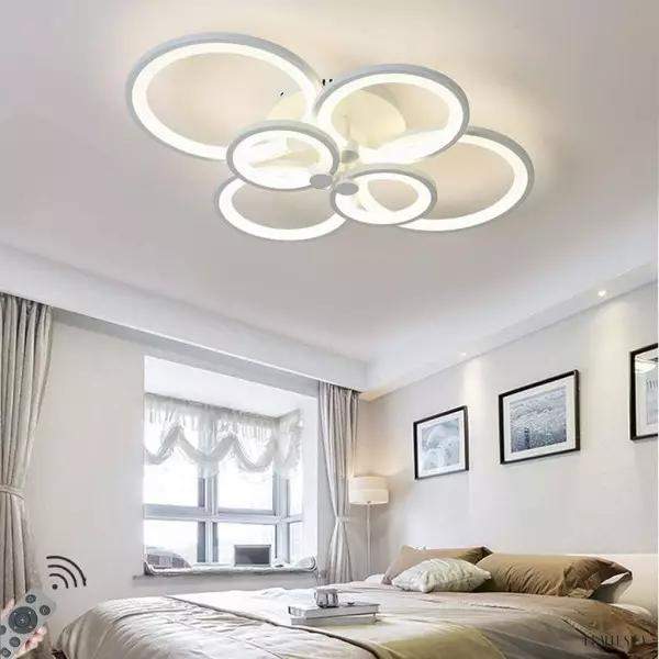 Nowoczesna lampa sufitowa LED w kształcie pierścieni 80 cm
