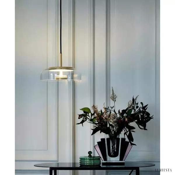 Classic glass pendant lamp in a minimalist style