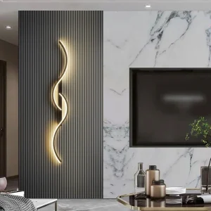 LED wall lamp in a modern wavy style