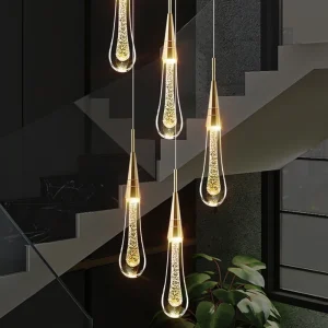 Kryształowa lampa wisząca sopel - elegancka kryształowa lampa wisząca Sopel, widok główny