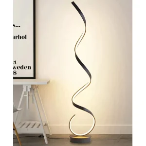 Modernist spiral floor lamp