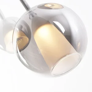 Vimen lampa wisząca kula - dolna część klosza z dymionego szkła