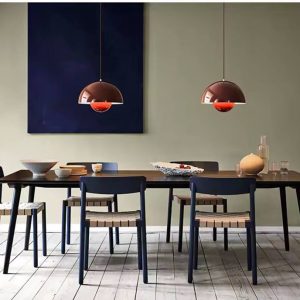 Lampa wisząca Kwiatowa w kształcie półkuli w różnych kolorach