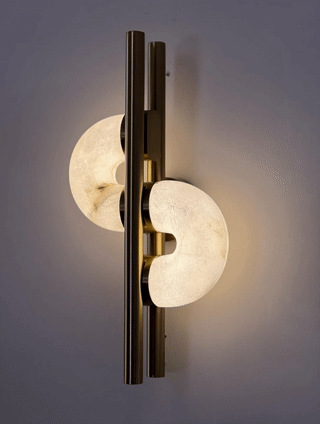 Dolly - Alabaster - lampa ścienna alabaster+metal 40/60cm