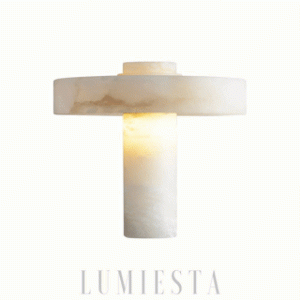 Tramonto - Lampa stołowa alabaster w nowoczesnym stylu 38cm