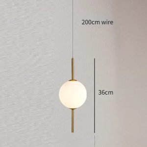 Modern pendant lamp with double round shade