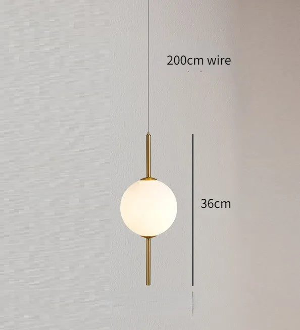 Modern pendant lamp with double round shade