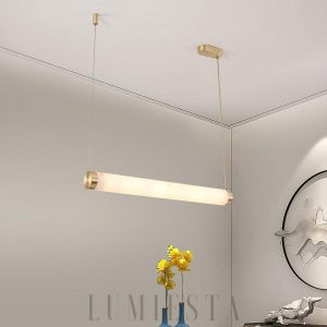 Lampa wisząca Strip Alabaster w eleganckim stylu marmurowym