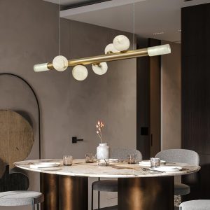 Nutlia - Lampa wisząca Alabaster w stylu eleganckim