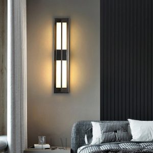 Illimani - Nowoczesny kinkiet mosiężny z alabastrem