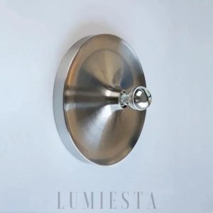 Minimalistyczna metalowa lampa ścienna w nowoczesnym stylu, Ø16/33cm