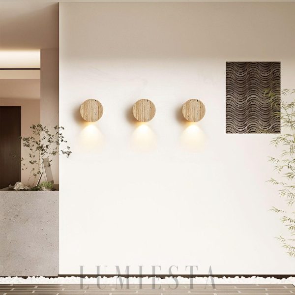 wm_10303978977238706404.jpg Aruba - Beżowa okrągła lampa ścienna travertyn 10 cm retro