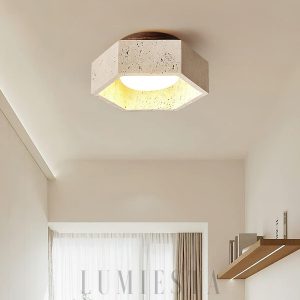 wm_10416738874015174492.jpg Plafon sufitowy sześciokątny z trawertynu 17cm beżowy