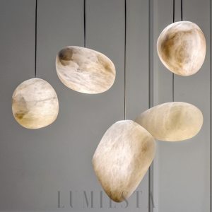 Roti - lampa wisząca w organicznym kształcie alabastru