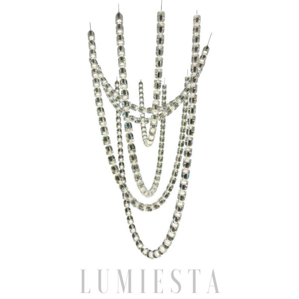 Lampa wisząca Gabriel G przezroczysta stal nierdzewna 120cm