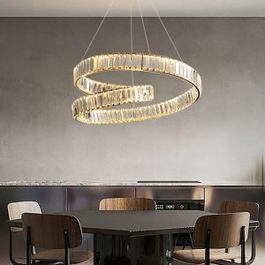 Chichester - Gold crystal LED chandelier – 3 colors