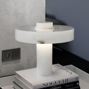 Tramonto - Lampa stołowa alabaster w nowoczesnym stylu 38cm