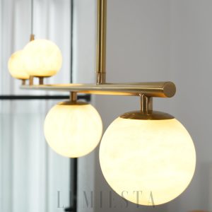 Helixa - lampa wisząca w stylu nowoczesnym z alabastrem