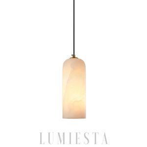 Monty - Lampa wisząca mid-century, klosz alabastrowy